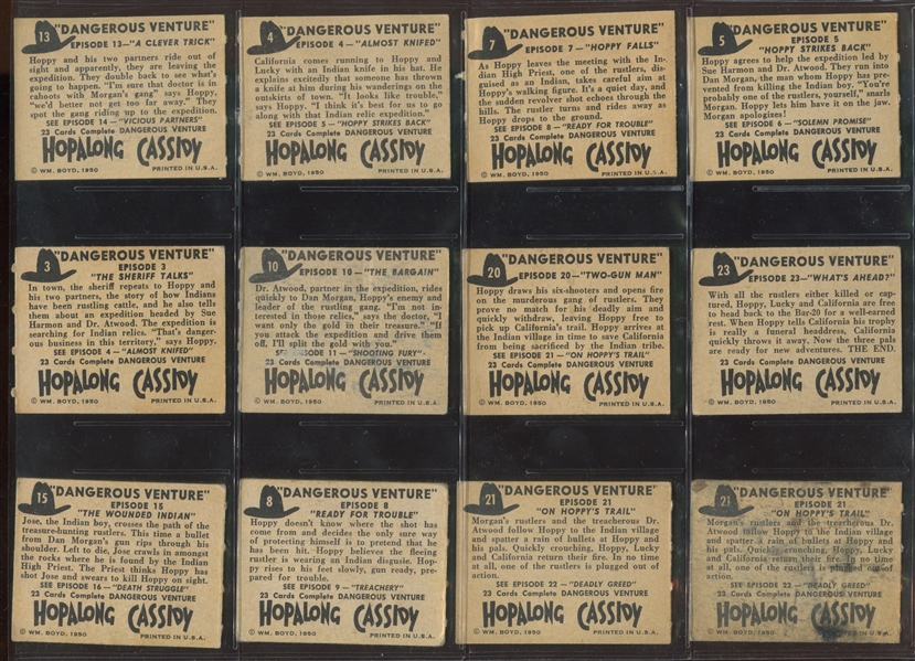 1950 Topps Hopalong Cassidy Partial Set (130/230) Cards