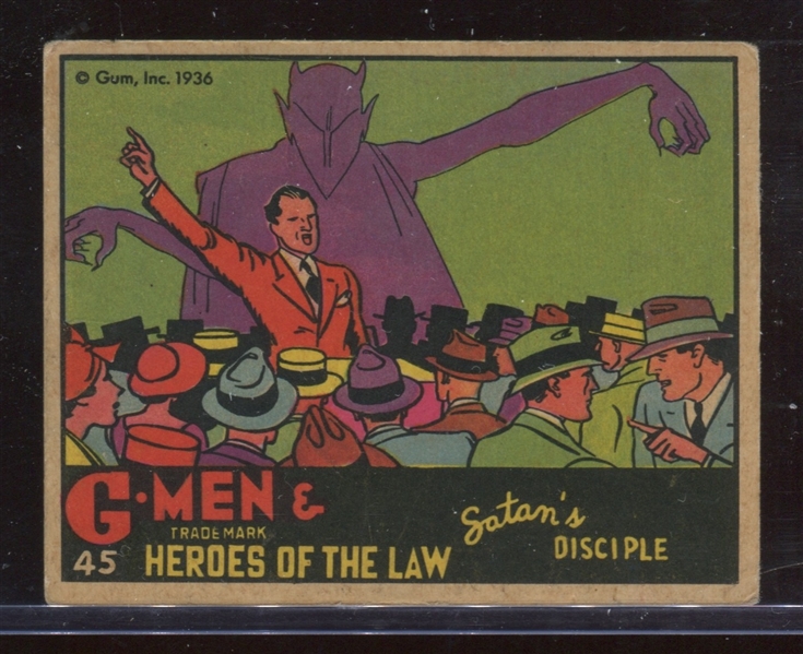 R60 Gum Inc G-Men and the Heroes of the Law Tough #45 Satan's Disciple