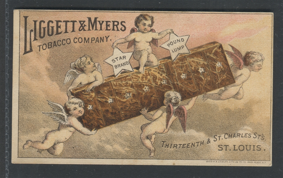 1880's Liggett & Myers Tobacco Company Colorful Trade Card