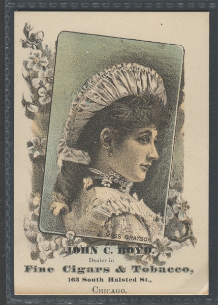 John C. Boyd Fine Cigars & Tobacco Lot of (3) Named Actress Trade Cards