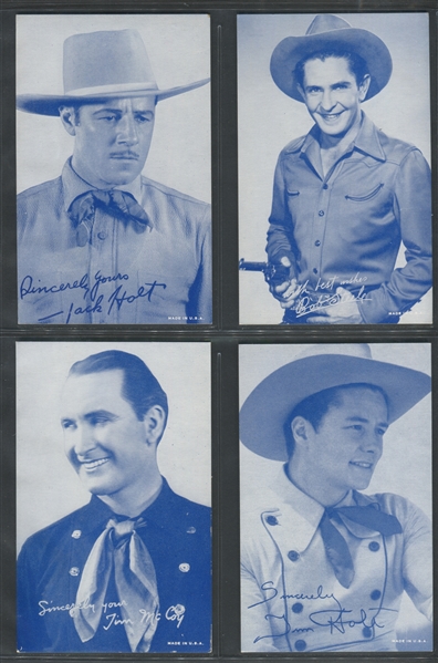 1950's Exhibit Western Blue Tint Lot of (20) Cards