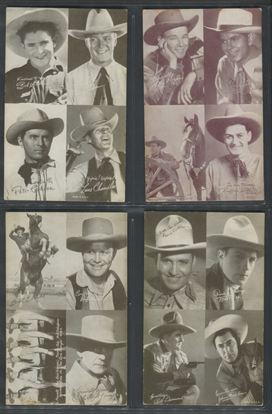 1950's Exhibit 4-in-1 Western Cards Lot of (10)