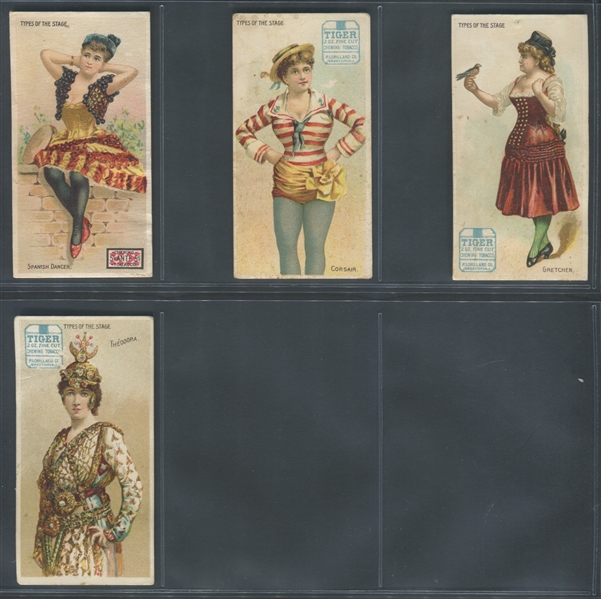 N259 Lorillard Tobacco Types of the Stage Lot of (22) Cards