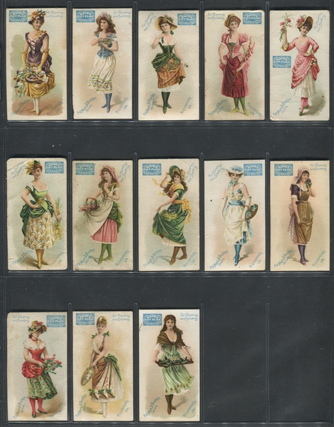 N304 Mayo Cut Plug Costumes and Flowers Lot of (13) Cards