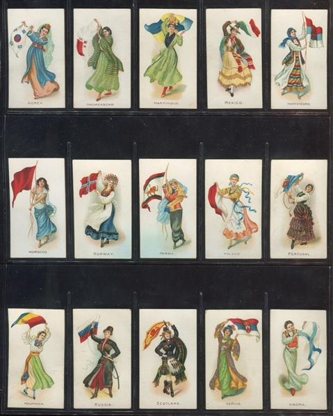 C91 Imperial Tobacco Company Flag Girls Complete Set of (50) Cards