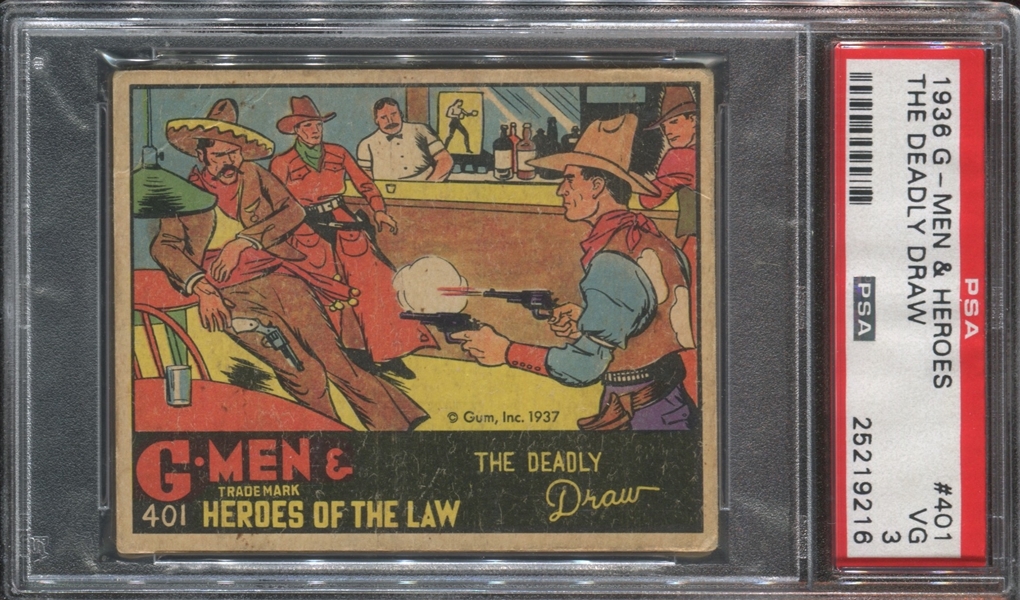 R60 G-Men and the Heroes of the Law #401 The Deadly Draw PSA3 VG