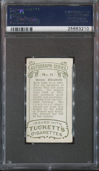 C113 Tuckett's Autograph Series #11 Queen Elizabeth 1 PSA4 VG-EX (MC)