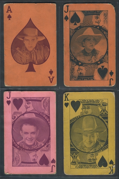 Lot of (12) Different Western Star Playing Card Postcards