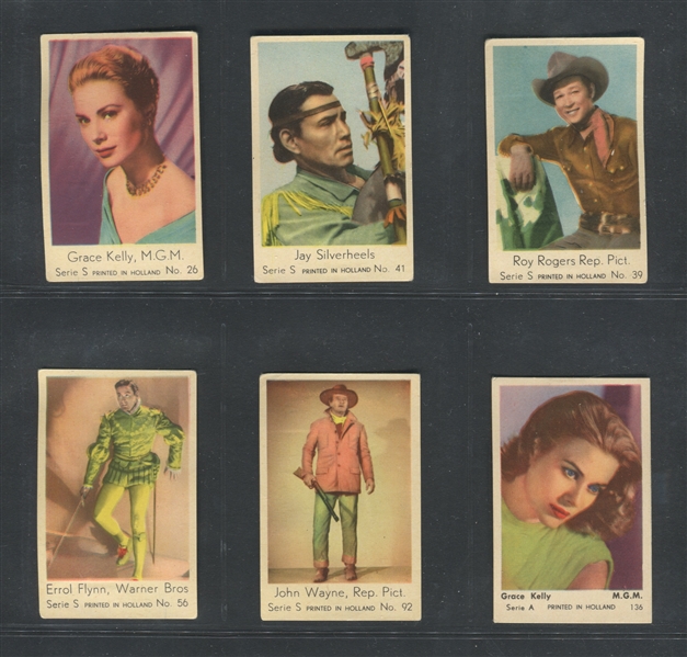 Interesting Lot of (29) Mostly European Movie Star Cards with John Wayne