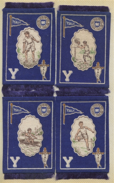 B33 College Athlete, Pennant and Seal Blankets Lot of (10) With Baseball and Football