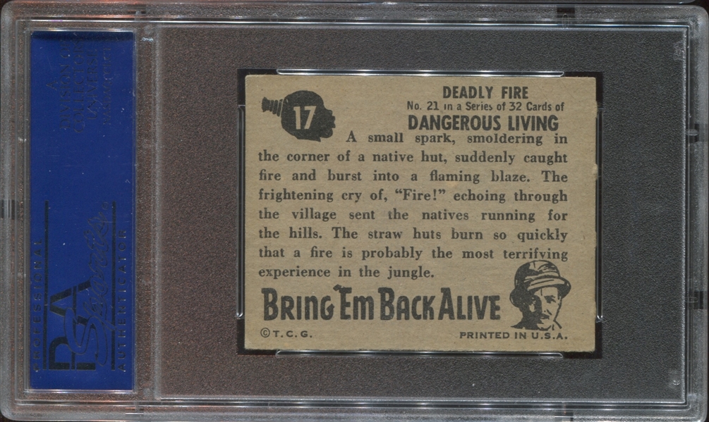 1950 Topps Bring 'Em Back Alive #17 Deadly Fire PSA5 EX