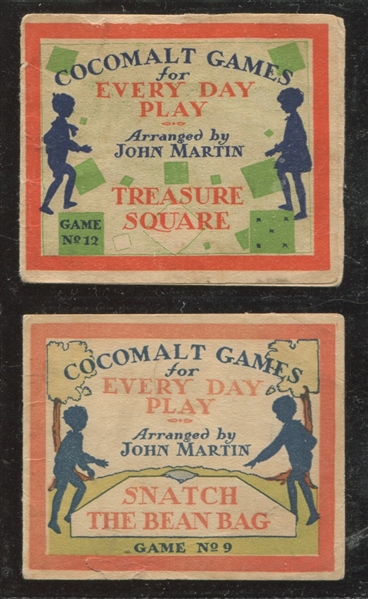 1930's Davis Cocomalt Games Lot of (2) Cards