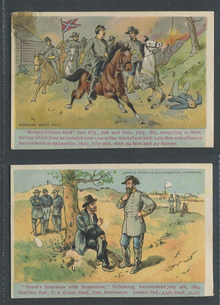 1880's Trade Cards Picturing N99 Battle Scenes Images Lot of (2)