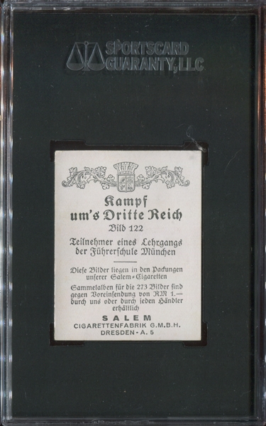 1930's Salem Cigarettes (Germany) Adolph Hitler #122 SGC50 VG-EX