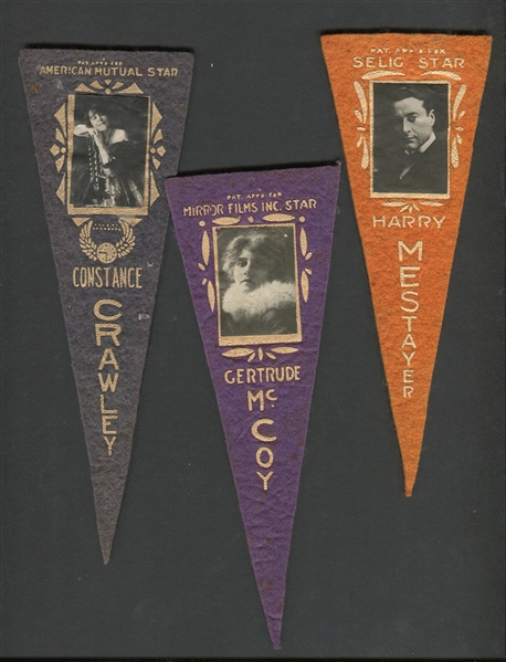 BF2-2 Movie Star Actor and Actresses Pennant Lot of (6) 
