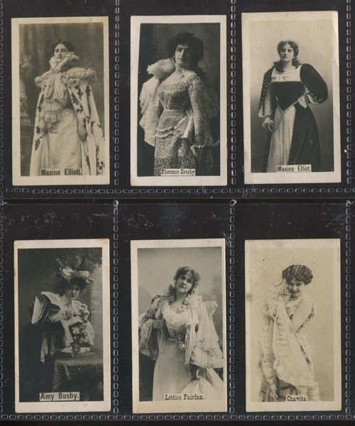 T401-2 American Tobacco Company Actresses (Thin) Lot of (6) Cards