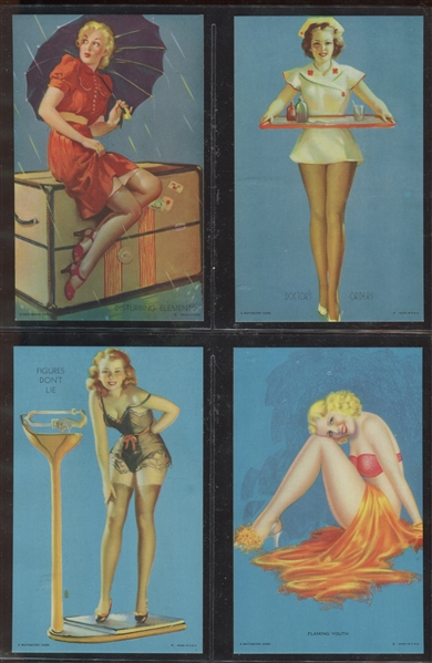 W424-M4 Mutoscope Glamour Girls Complete High Grade Set of (32) Cards