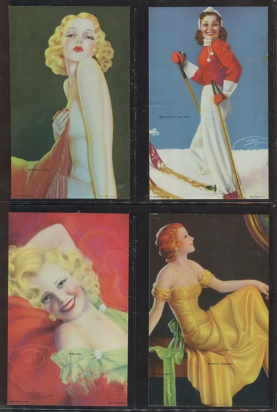 W424-M1 W424-M4 Mutoscope All American Girls Complete High Grade Set of (32) Cards