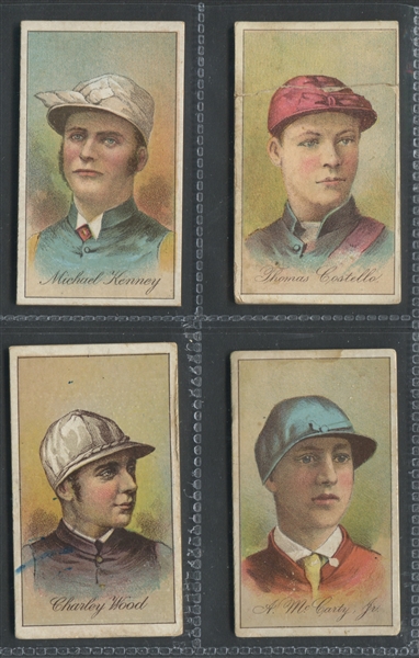 N284 Buchner Gold Coin Jockeys Lot of (4) Cards