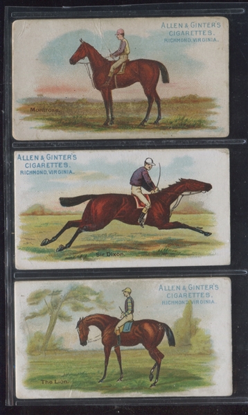 N32 Allen & Ginter World's Racers Lot of (3) Cards