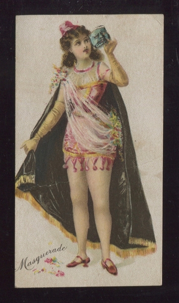 N285 Buchner Tobacco Morning Glory Maidens Masquerade Type Card