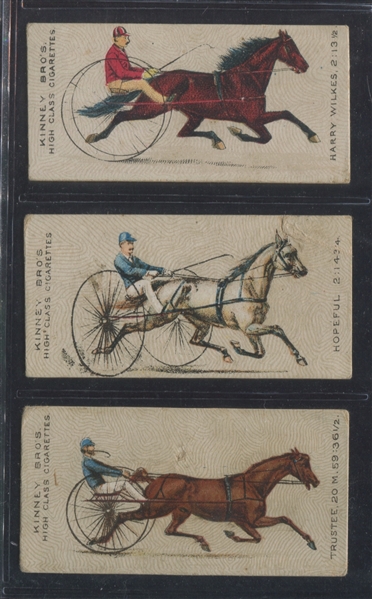 N231 Kinney Cigarettes Trotters Lot of (3) Cards