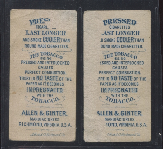 N57 Allen & Ginter Our Little Beauties Lot of (2) Cards