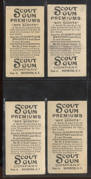 E41 Scout Gum Boy Scouts Lot of (4) Cards