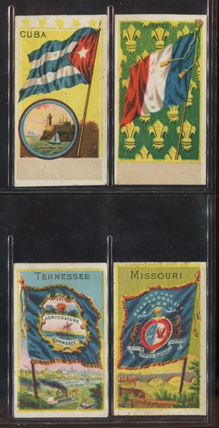 N500/N501 American Eagle Flags Lot of (4) Cards