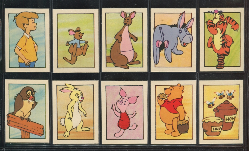 Interesting Winnie the Pooh Anonymous Apparent Complete Set of (10) Cards