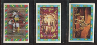 1971 Kelloggs 3D Indian Lot of (3) Cards