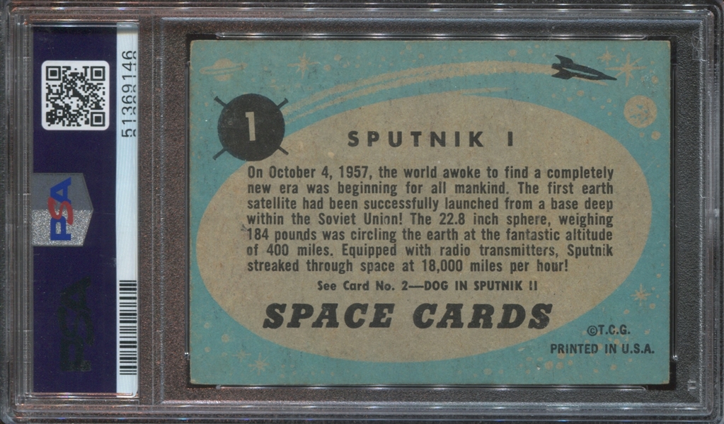 1957 Topps Space #1 Sputnik 1 PSA3 VG