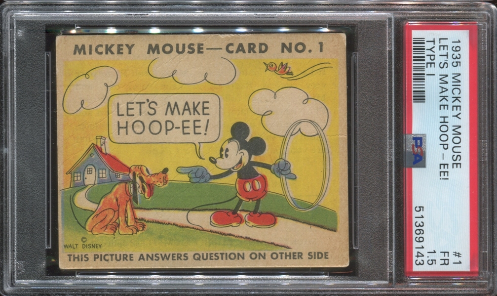 R89 Gum Inc Mickey Mouse (Type 1) #1 Let's Make Hoop-EE! PSA1.5