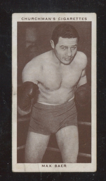 1938 W.A. Churchman Boxing Personalities #3 Max Baer