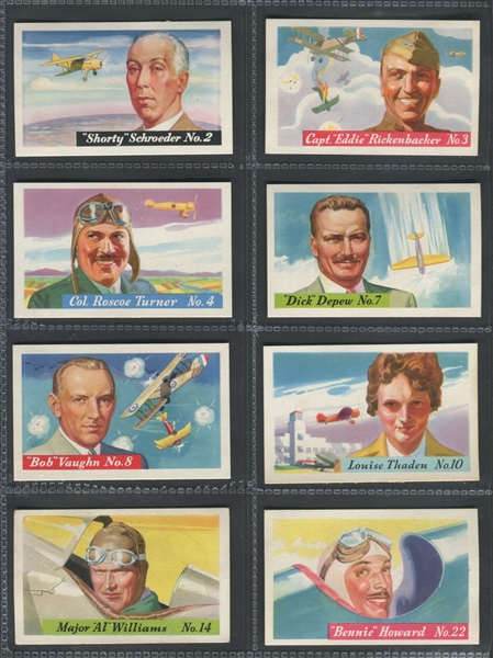 F277-4 Heinz Rice Flakes Famous Aviators Lot of (10) High Grade Cards