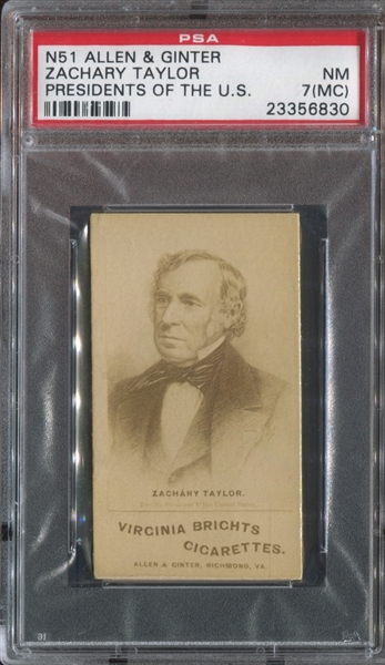 N51 Allen & Ginter Presidents of the Zachary Taylor