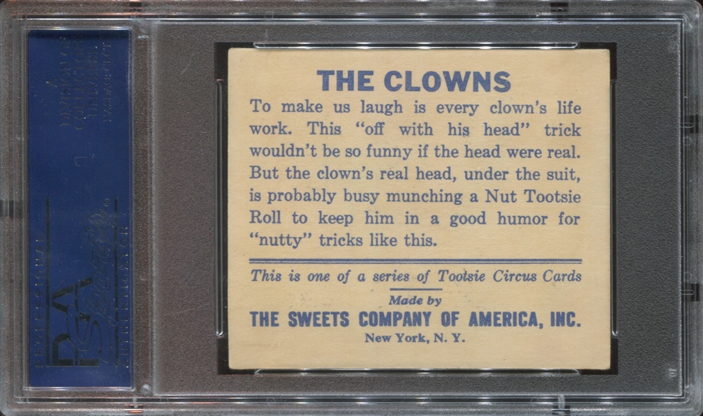 R152 Sweets Company Tootsie Circus The Clowns PSA4 VG-EX