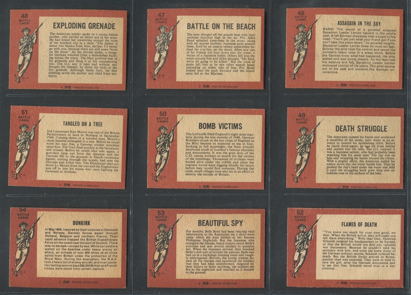 1965 A&BC Battle Complete High-Grade Set of (73) Cards