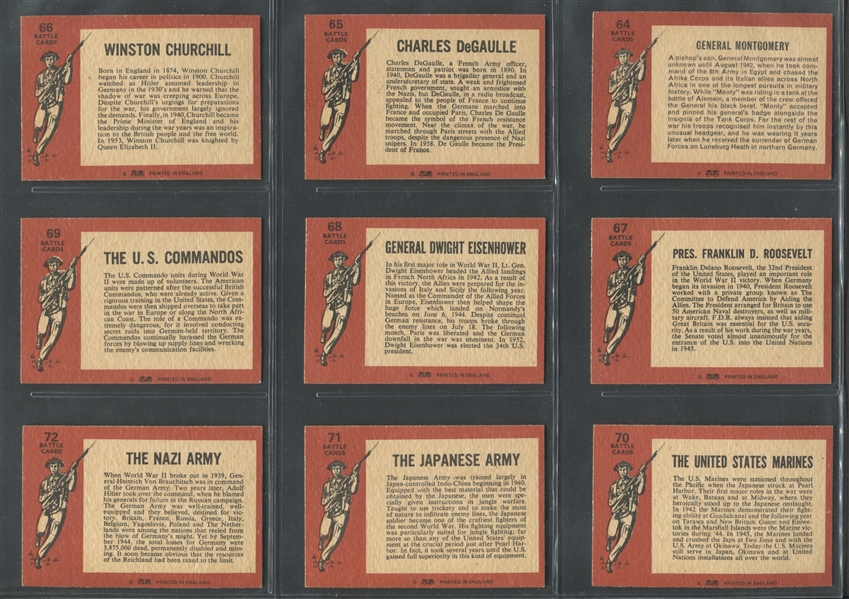 1965 A&BC Battle Complete High-Grade Set of (73) Cards