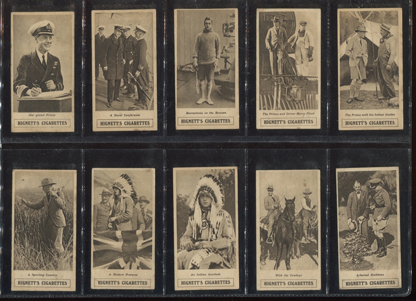 1924 Hignett's The Prince of Wales Empire Tour Complete Set of (25) Cards