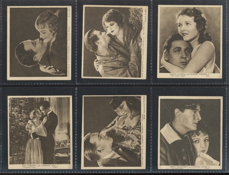 1932 Wix/Kensitas Love Scenes from Famous Films, Lg. Complete Set of (25) Cards