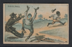 H804-5 Interesting Baseball Trade Card with African American Subjects