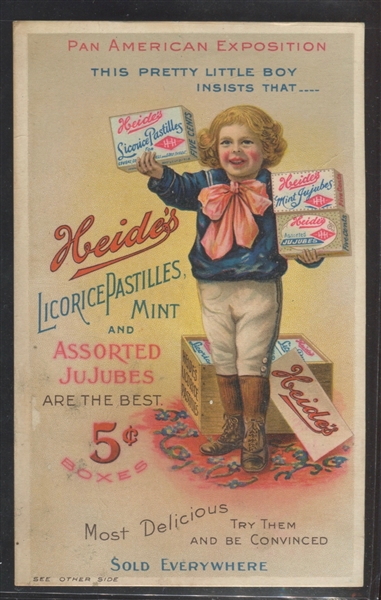 Heide's Candies Colorful Trade Card Lot of (2)