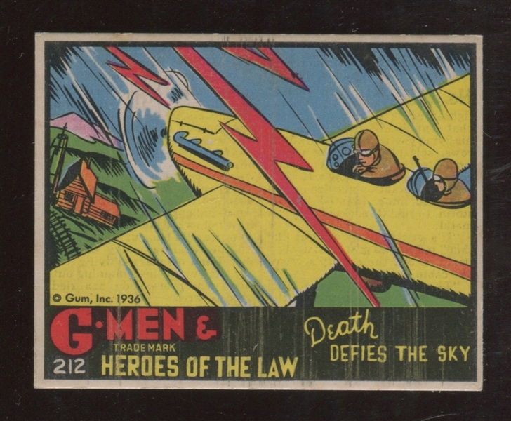 R60 Gum Inc G-Men and the Heroes of the Law #212 Death Defies the Sky