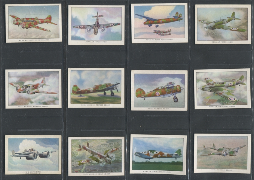 T87 Wings Cigarettes Airplanes Set B Complete Set of (50) Cards