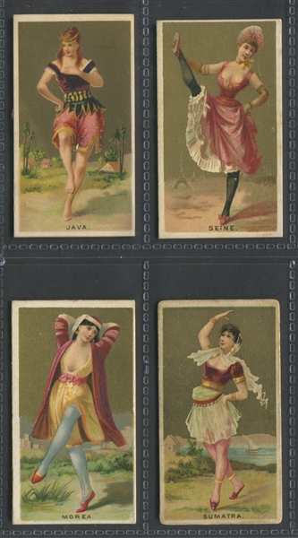 N185 Kimball Tobacco Dancing Girls of the World Lot of (4) Cards