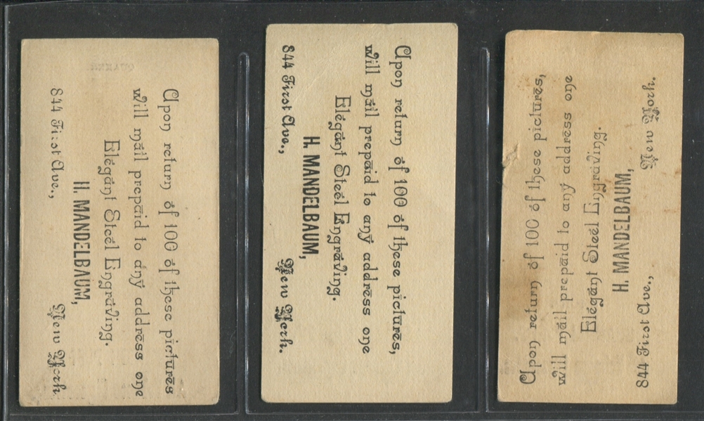 N511 H. Mandlebaum Types of People Lot of (3) Cards