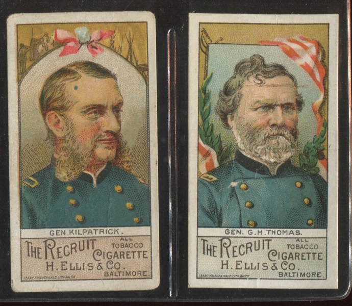 N377 H. Ellis Generals of the Civil War Lot of (2) Cards