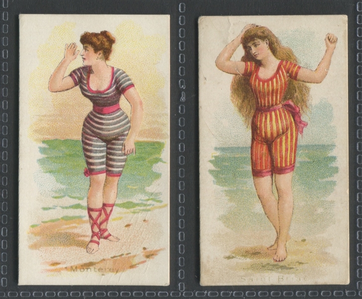 N187 Kimball Tobacco Fancy Bathers Lot of (2) Cards