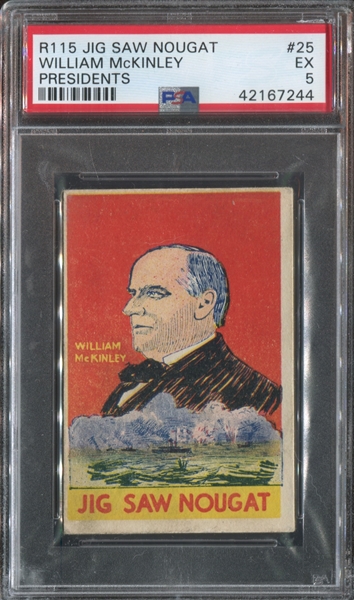 R115 Jig Saw Nougat Presidents #25 William McKinley PSA5 EX